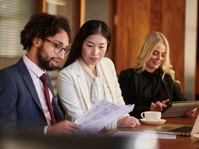 business boardroom chat